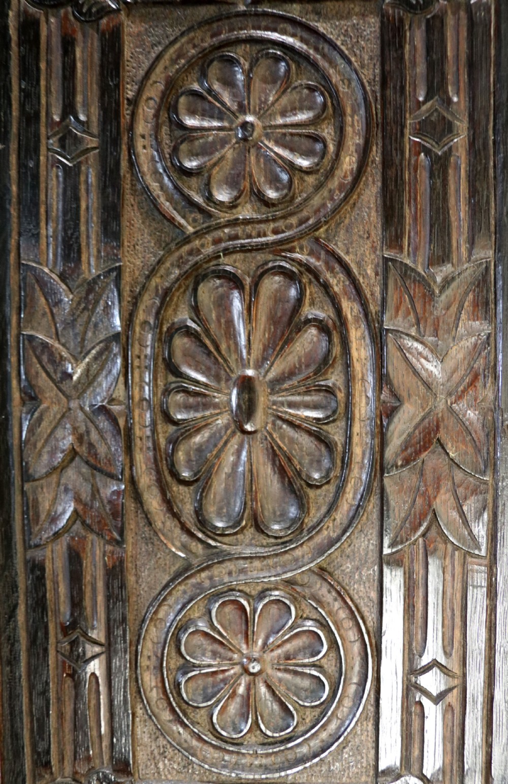 A lovely Victorian gothic revival cabinet on stand. View XI