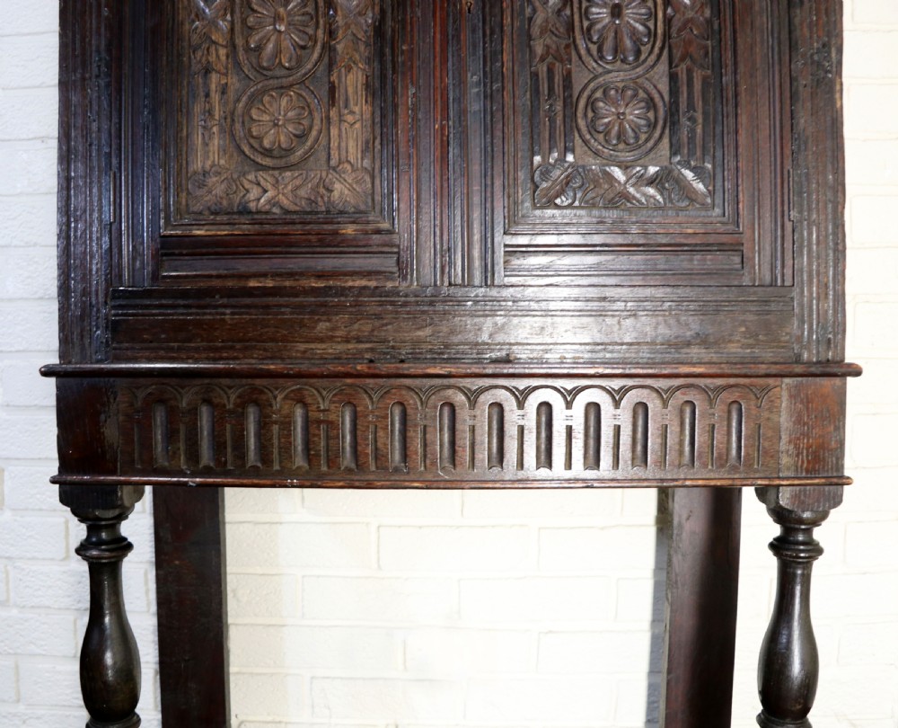 A lovely Victorian gothic revival cabinet on stand. View XVIII
