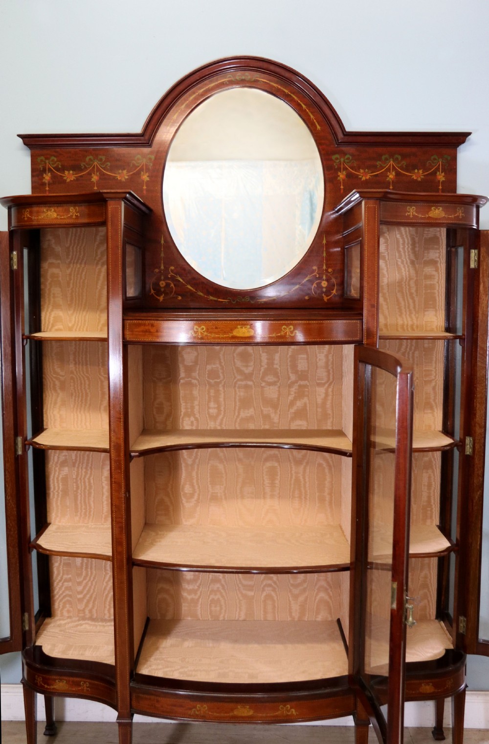 A magnificent Edwardian display cabinet. View IV