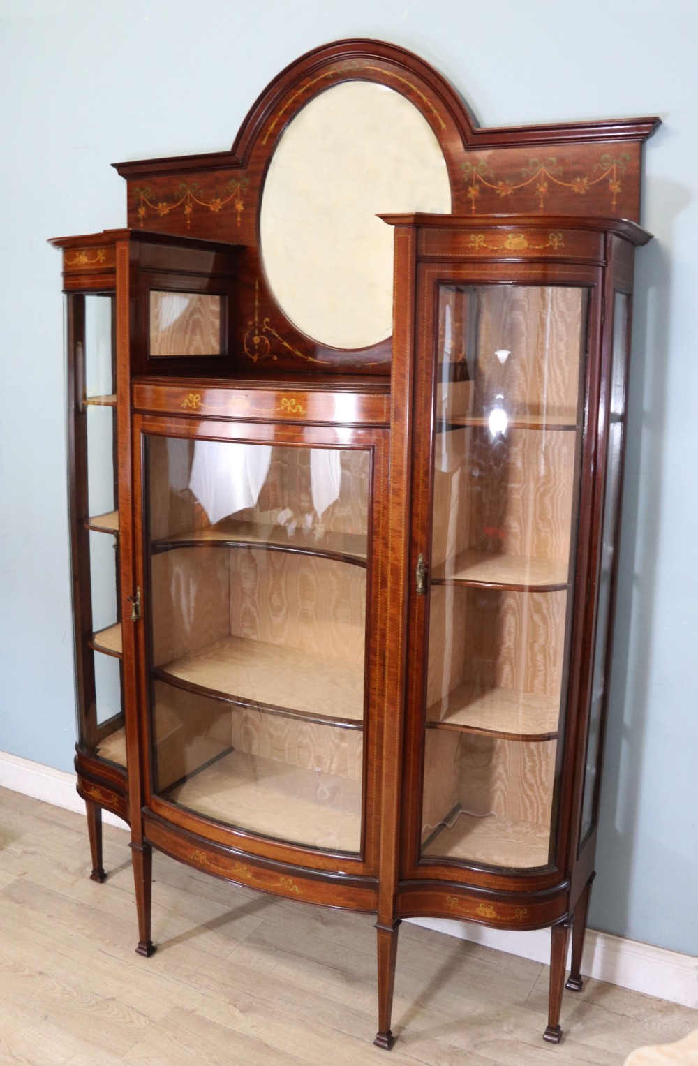 A magnificent Edwardian display cabinet. View V