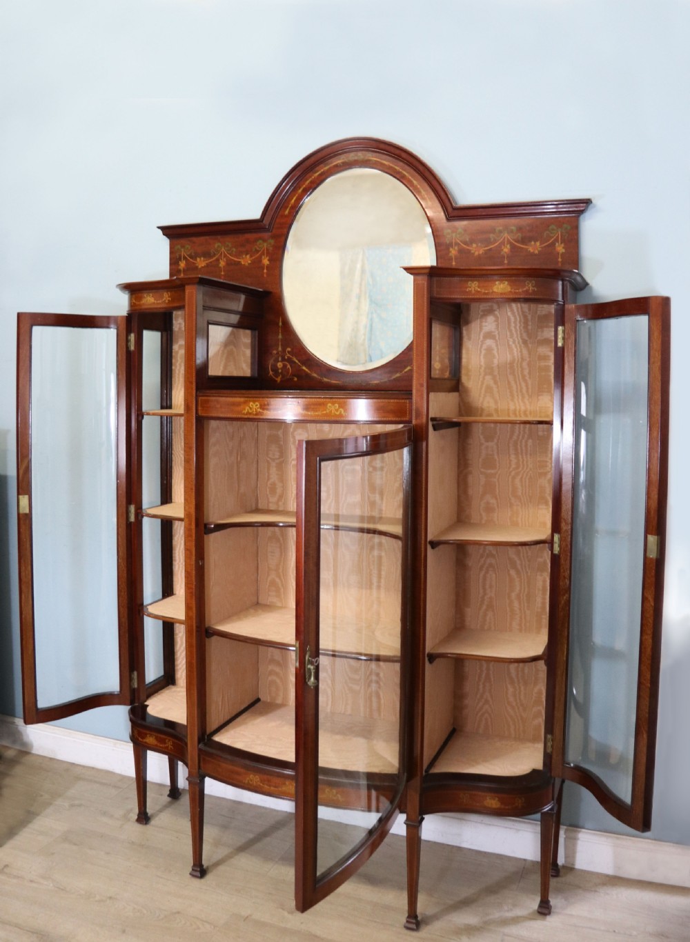 A magnificent Edwardian display cabinet. View VI