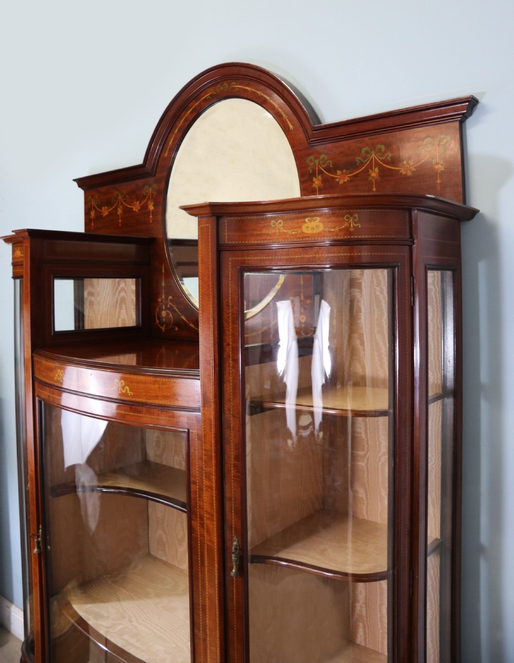 A magnificent Edwardian display cabinet. View IX
