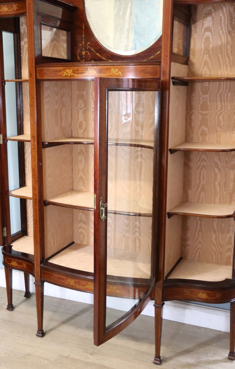 A magnificent Edwardian display cabinet. View X