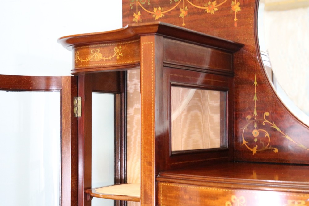A magnificent Edwardian display cabinet. View XII