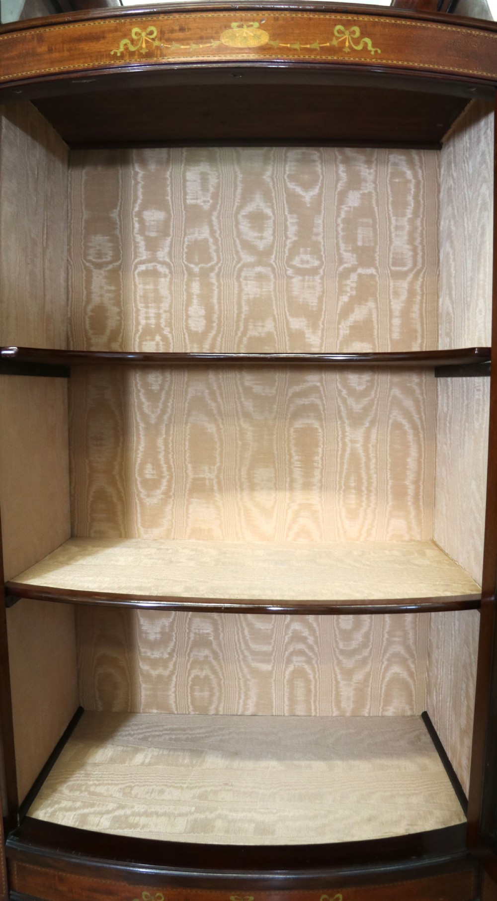 A magnificent Edwardian display cabinet. View XIX