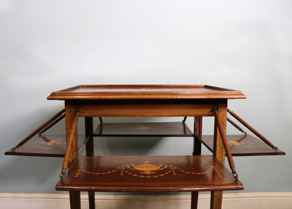 A lovely Edwardian metamorphic combination side table. View XIV