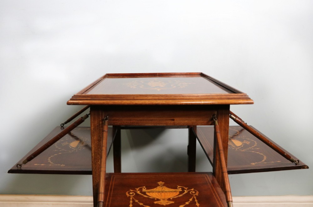 A lovely Edwardian metamorphic combination side table. View XV