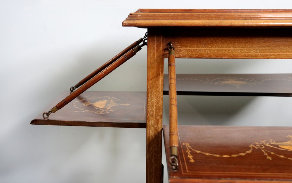 A lovely Edwardian metamorphic combination side table. View XVII