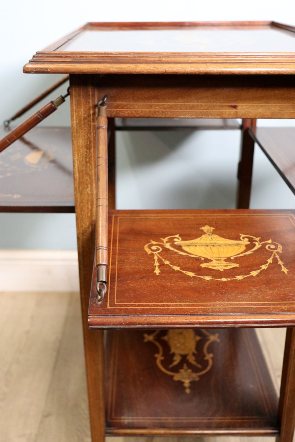A lovely Edwardian metamorphic combination side table. View XVIII