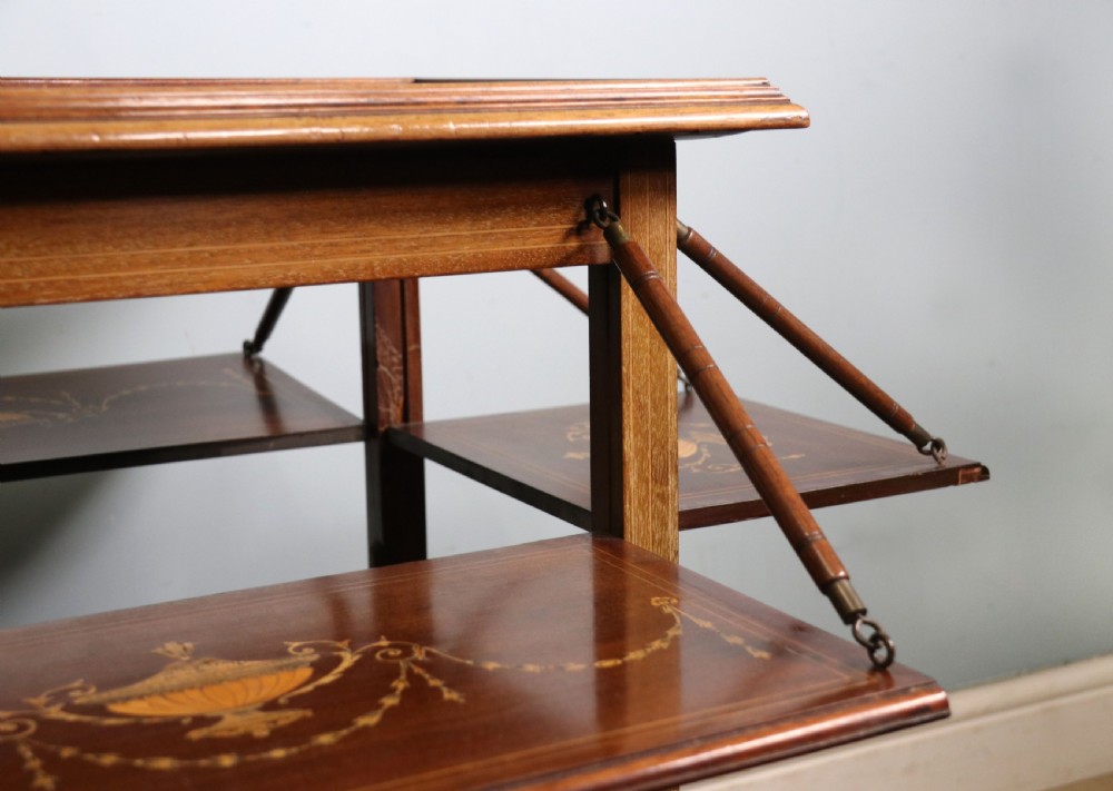A lovely Edwardian metamorphic combination side table. View XIX