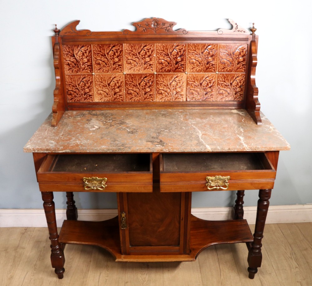 A late Victorian mahogany framed washstand. View II
