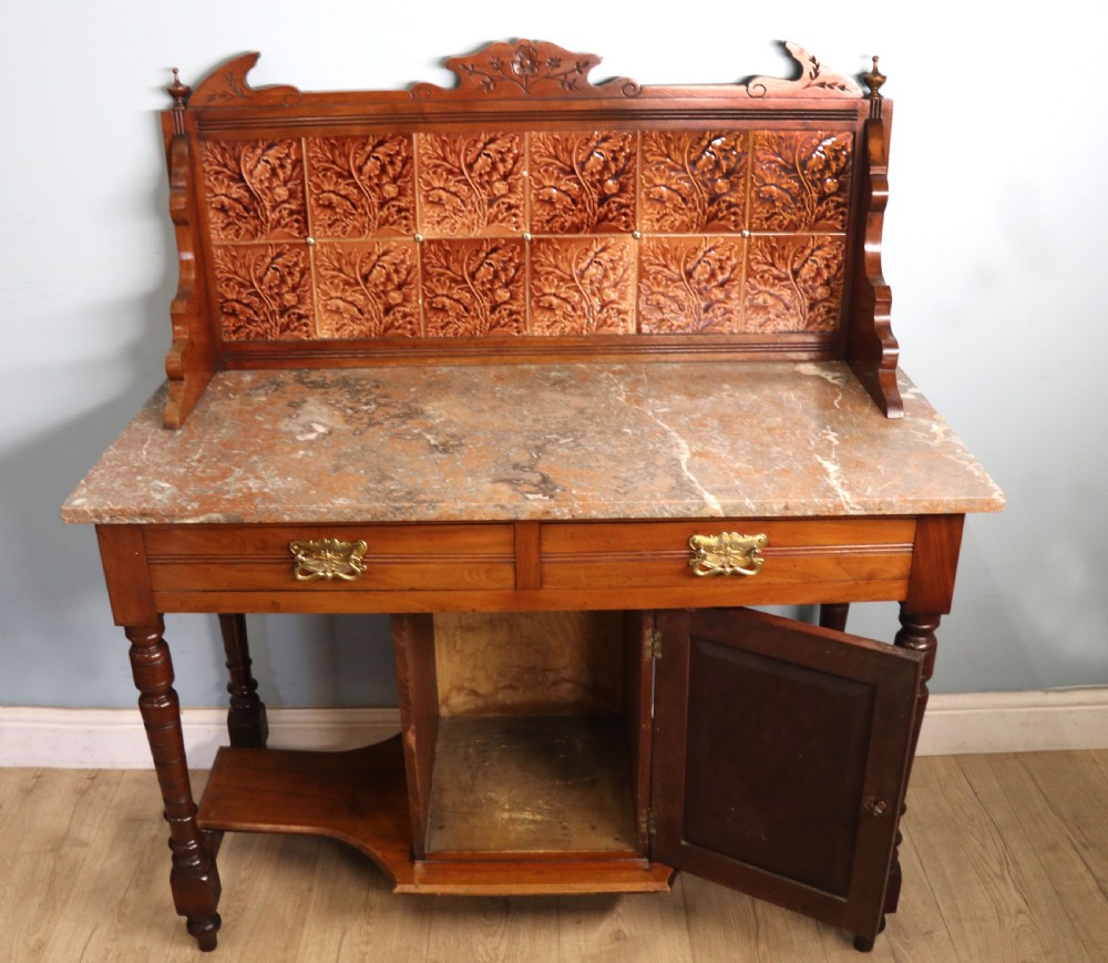 A late Victorian mahogany framed washstand. View III