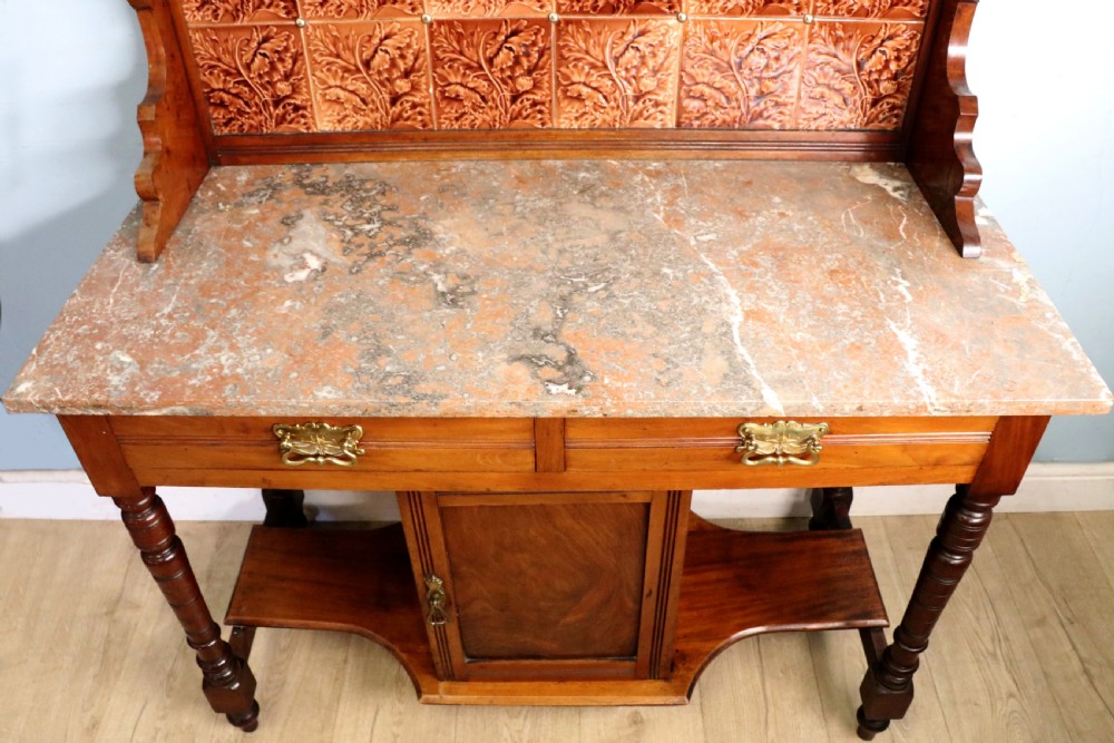 A late Victorian mahogany framed washstand. View VI