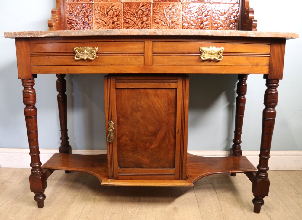 A late Victorian mahogany framed washstand. View XIV