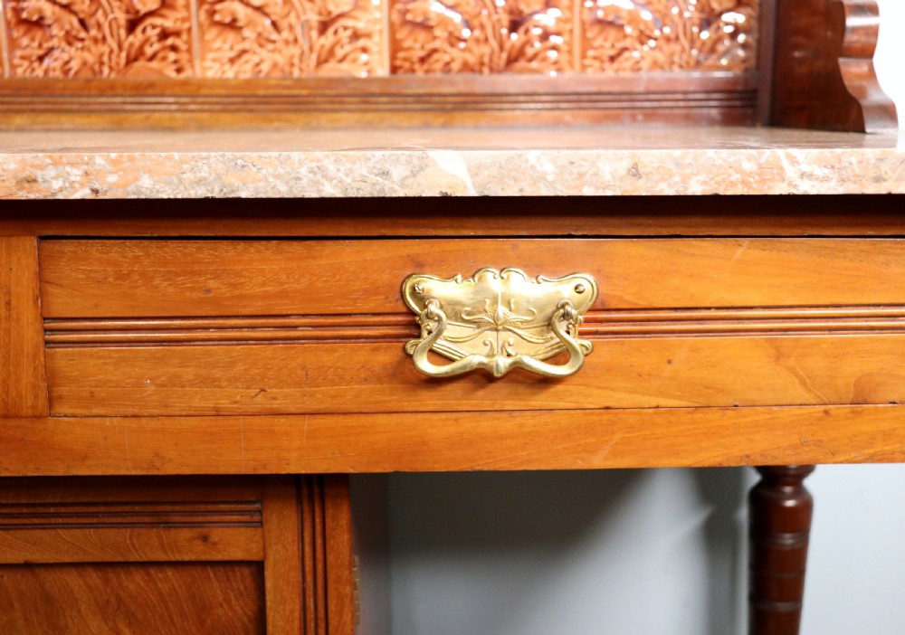 A late Victorian mahogany framed washstand. View XV