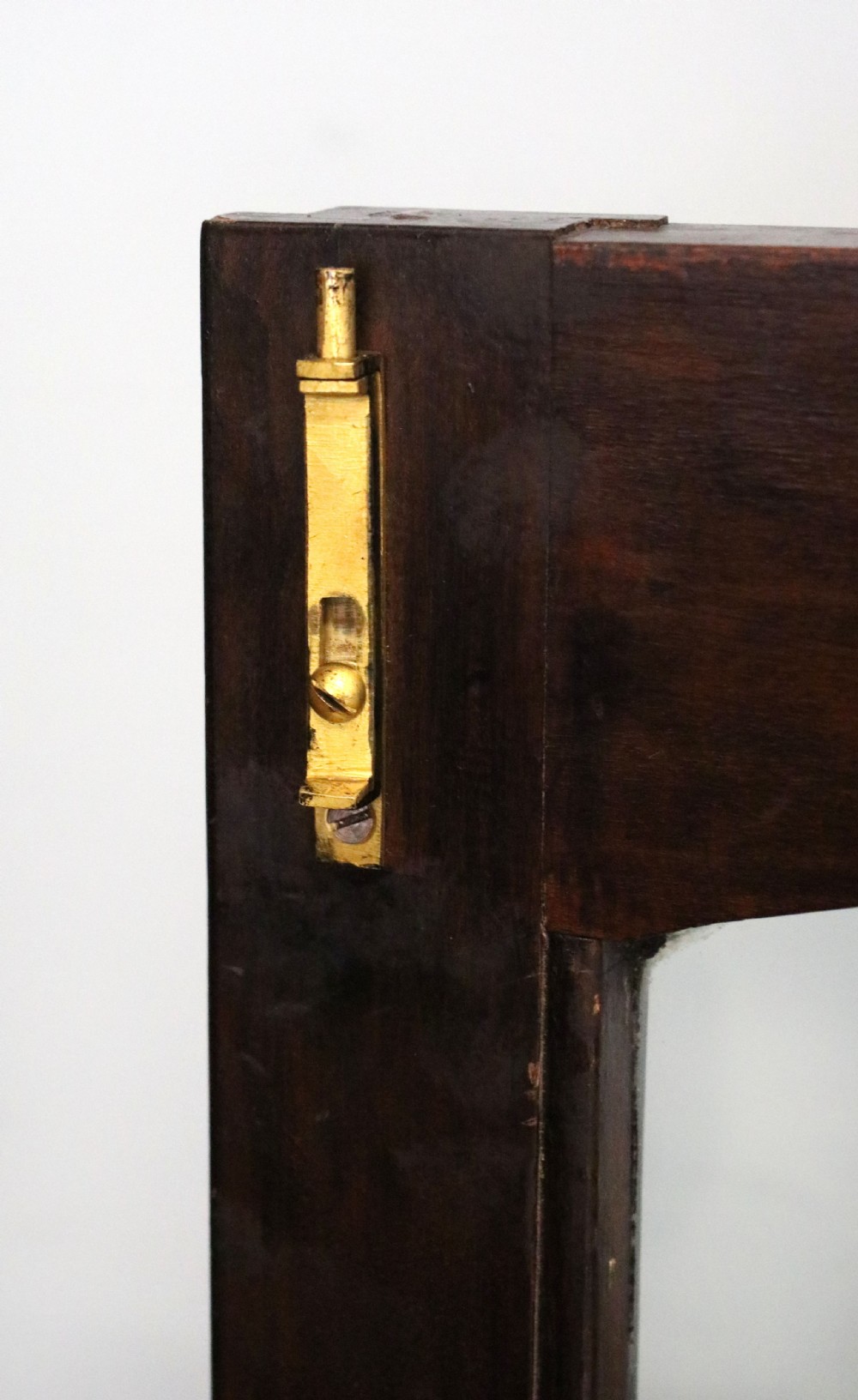  A lovely early 20th century mahogany framed glazed bookcase cabinet, later sign written for the (BBC) View V