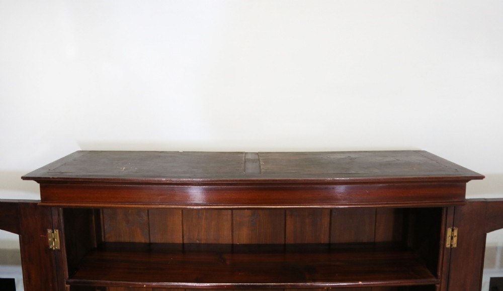  A lovely early 20th century mahogany framed glazed bookcase cabinet, later sign written for the (BBC) View VII