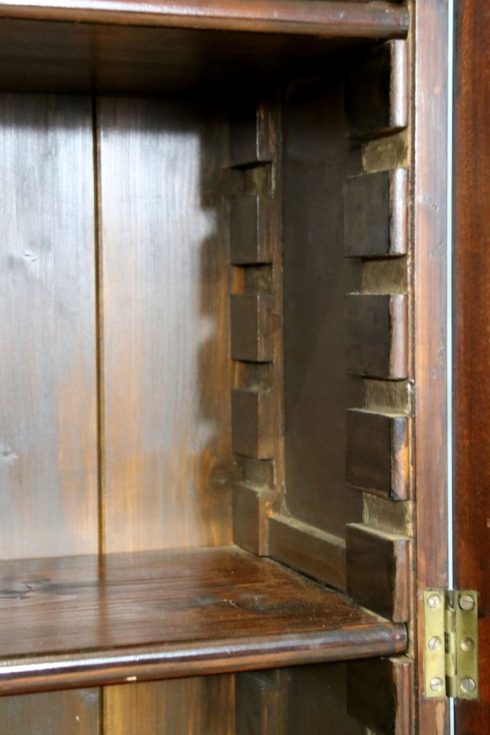  A lovely early 20th century mahogany framed glazed bookcase cabinet, later sign written for the (BBC) View XVI