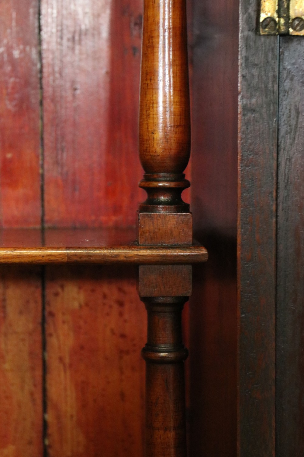 A quality mahogany shop display cabinet, later sign written for A.Levi  watch and clockmakers. View XXIII