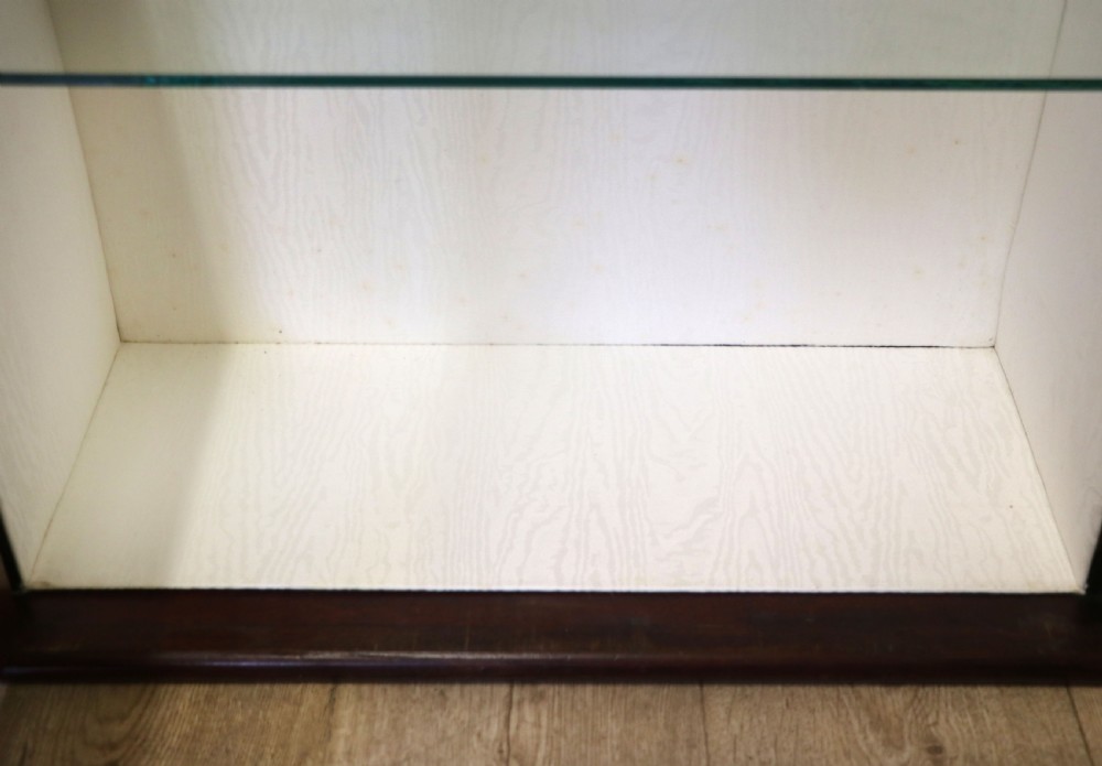 A lovely mahogany framed wall mounted display cabinet hand sign written for Cadburys Chocolate View XVIII