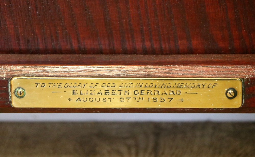 A Victorian gothic oak village church Psalm or hymn board sign written Vicar of Dibley. View XVII