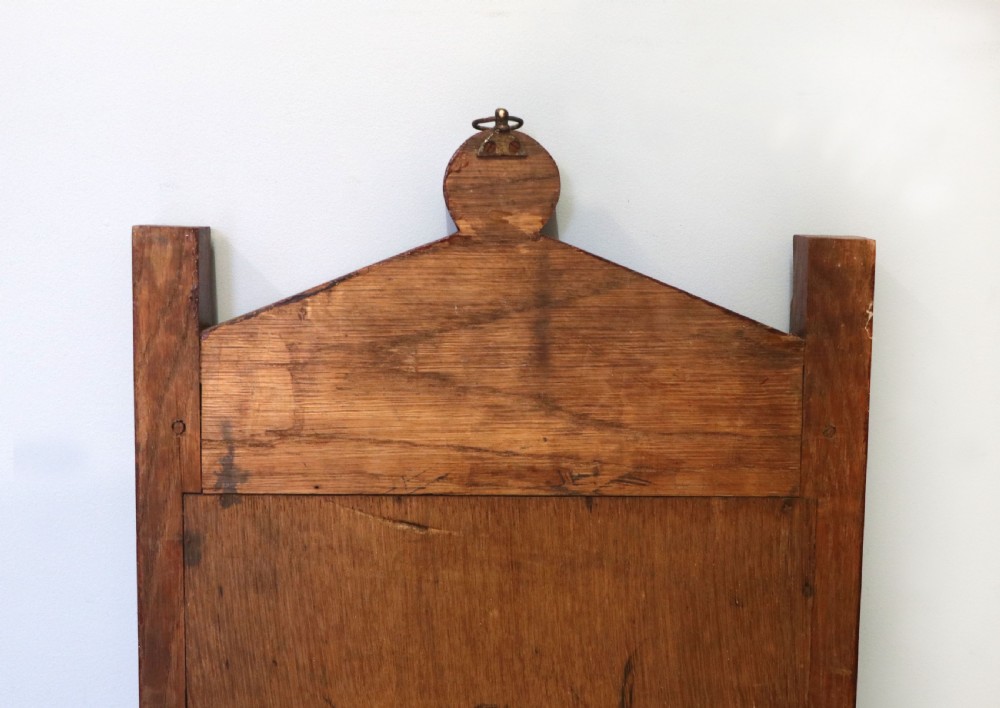 A Victorian gothic oak village church Psalm or hymn board sign written Vicar of Dibley. View XIX
