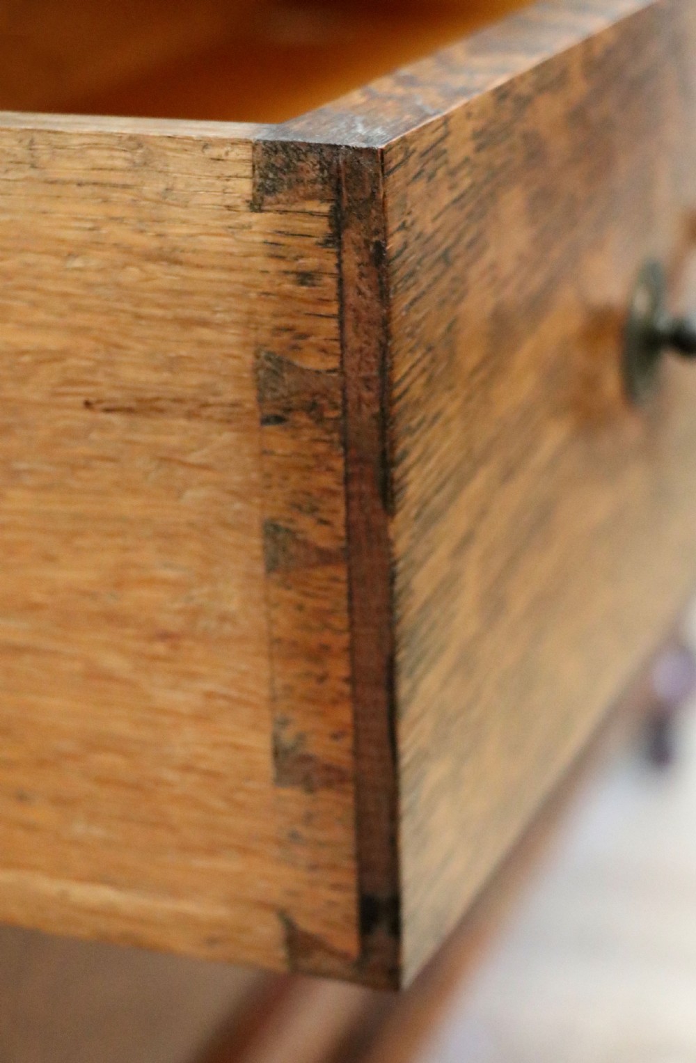 A Edwardian oak combination chest and cupboard. View XXII