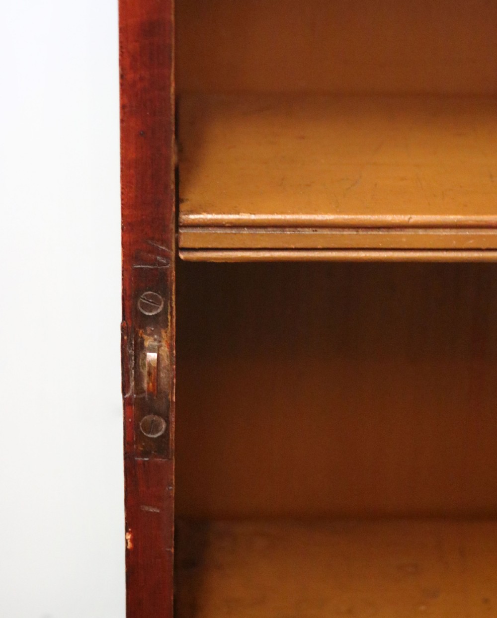 A 19th century mahogany shop display cabinet later sign written for Fry’s cocoa. View XIV