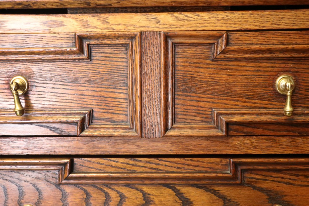 An absolutely charming Jacobean revival oak bureau. View VIII