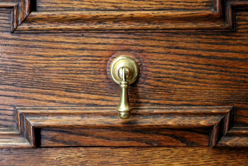 An absolutely charming Jacobean revival oak bureau. View XIX