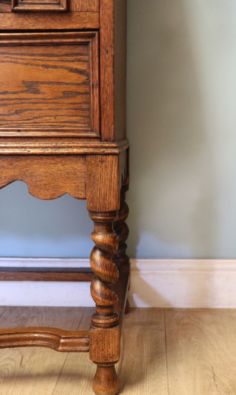 An absolutely charming Jacobean revival oak bureau. View XXVII