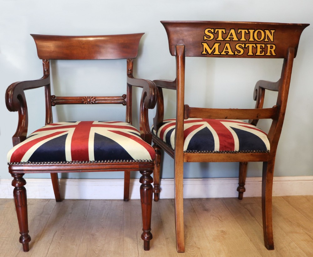 A pair of lovely Victorian bar back carver chairs.