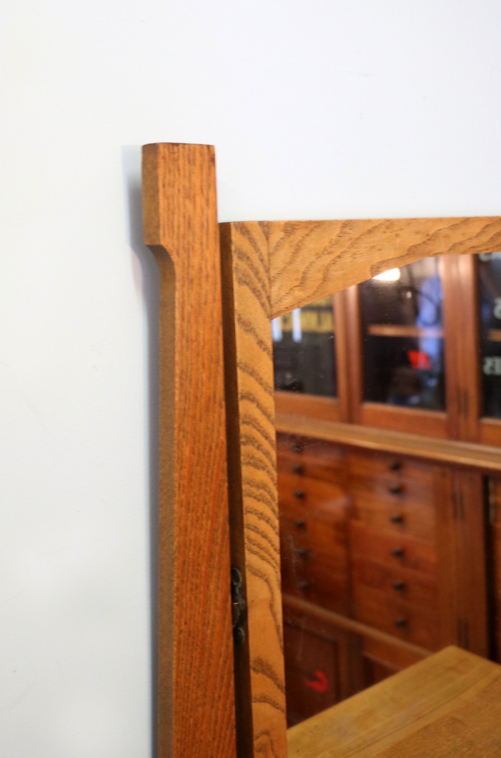A lovely late 19th century light oak dressing chest View VI