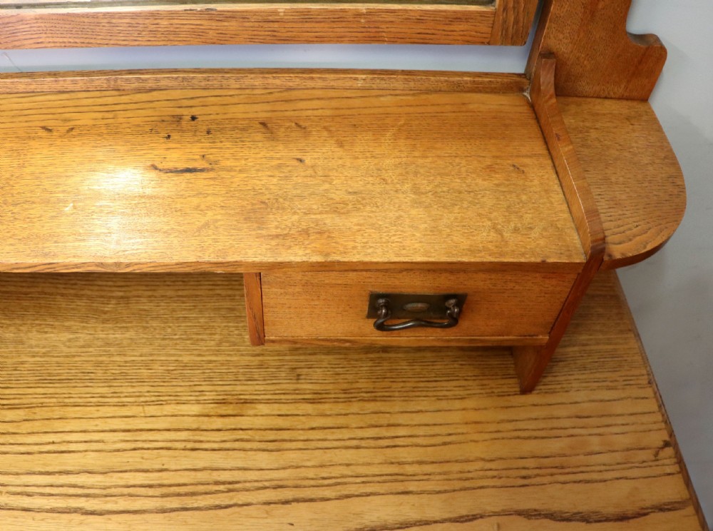 A lovely late 19th century light oak dressing chest View XVI