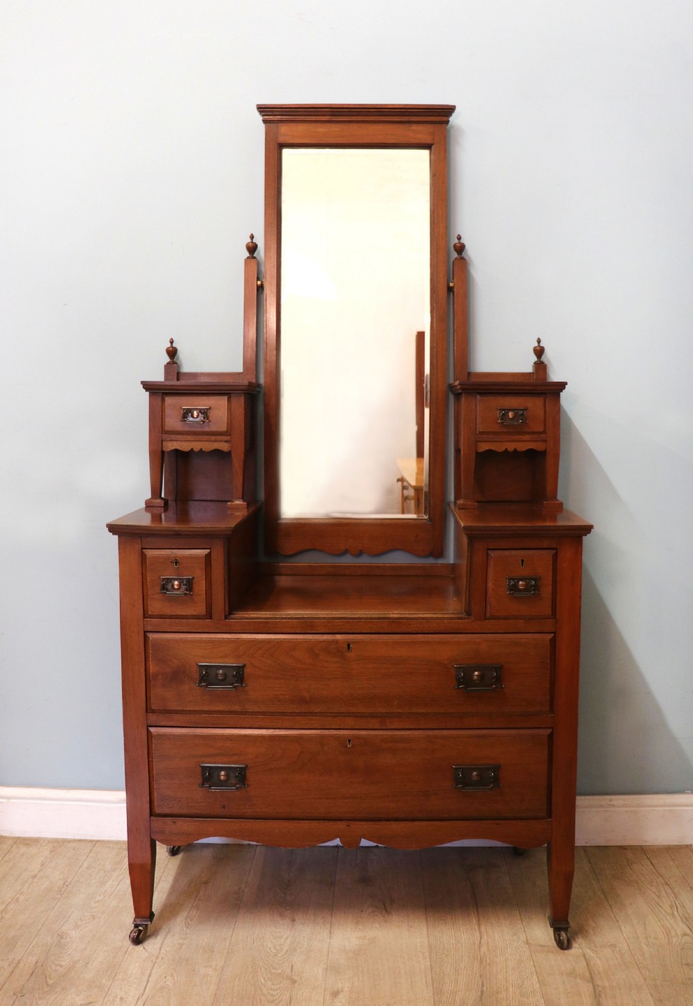 A lovely late 19th century American walnut dressing chest.