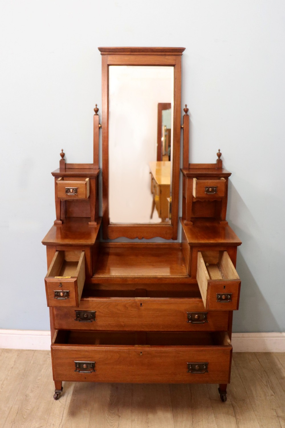 A lovely late 19th century American walnut dressing chest. View II
