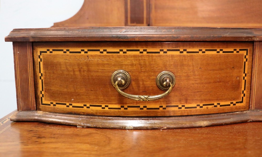 A fine quality Edwardian mahogany dressing table with inlaid decoration! View XI