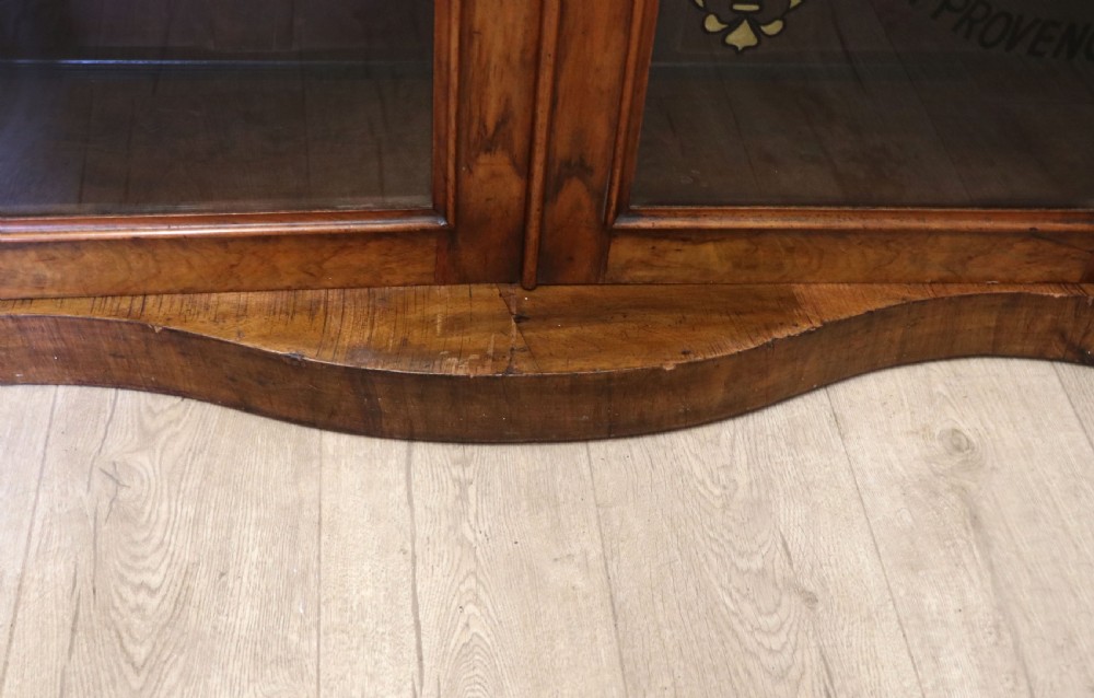  A lovely Victorian walnut & mahogany veneered sideboard of serpentine form. View XXII