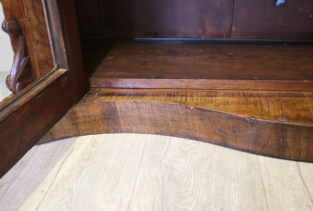  A lovely Victorian walnut & mahogany veneered sideboard of serpentine form. View XXIII
