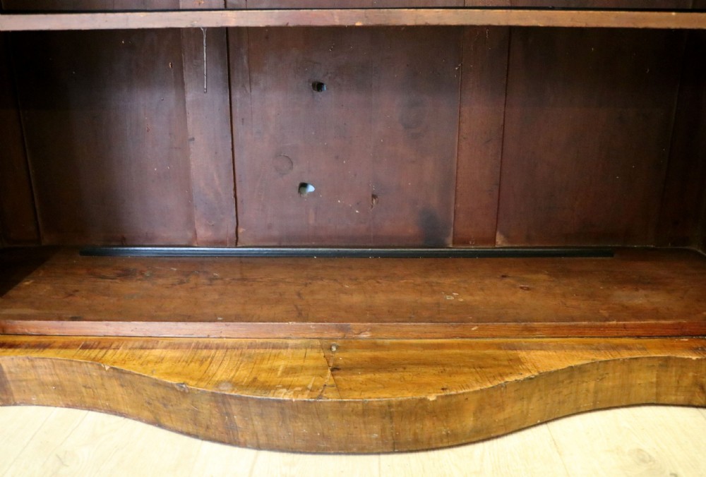  A lovely Victorian walnut & mahogany veneered sideboard of serpentine form. View XXIV