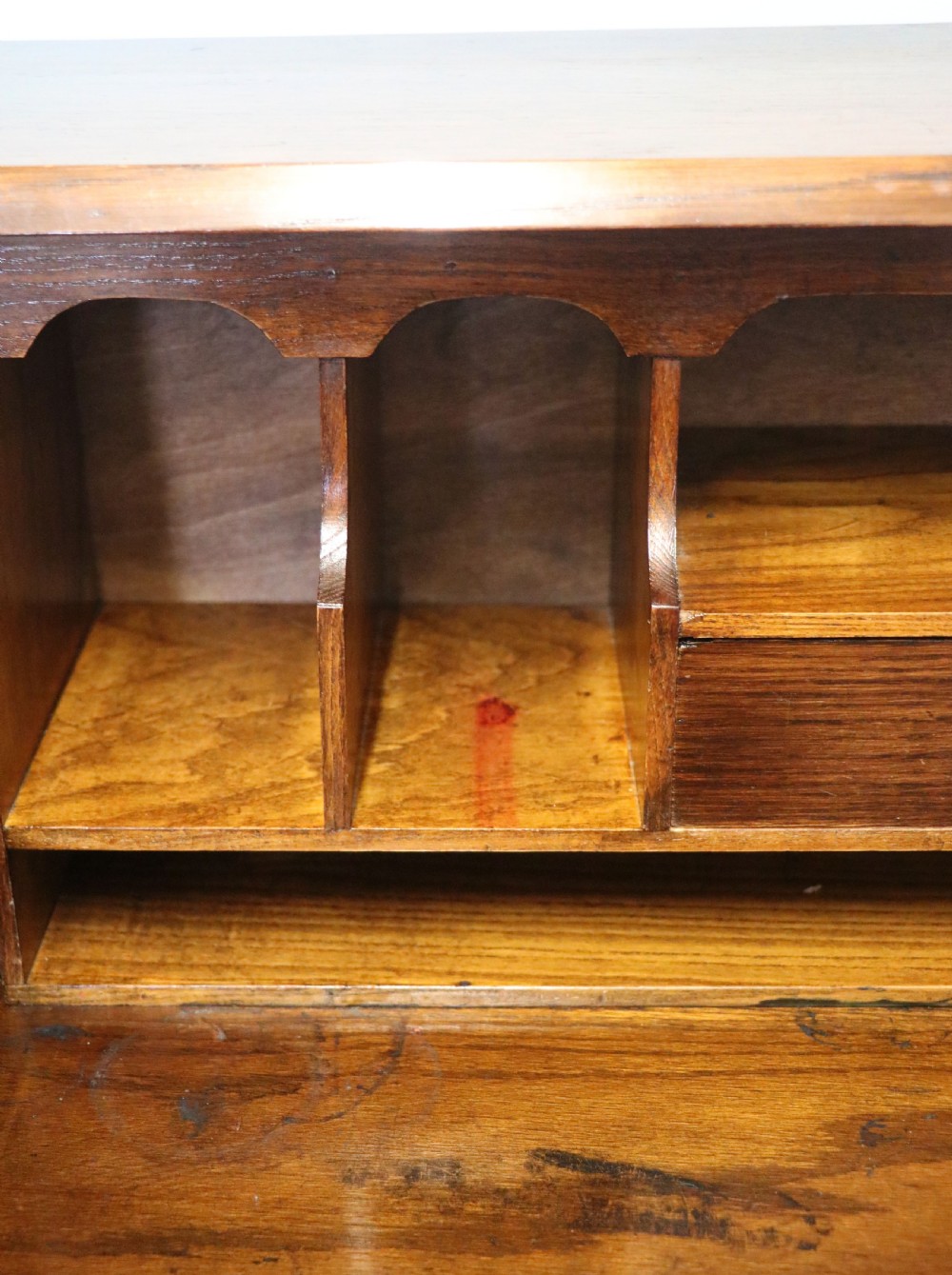A really lovely & understated 1930s oak bureau. View XII
