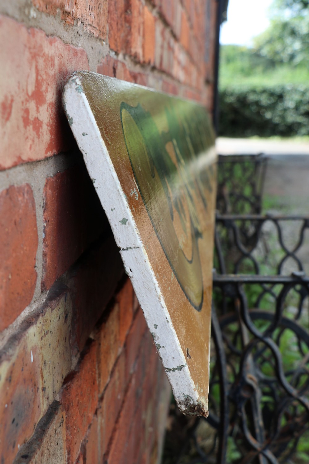 A  lovely 19th Century beautiful hand painted wooden wall mounted panel. View V