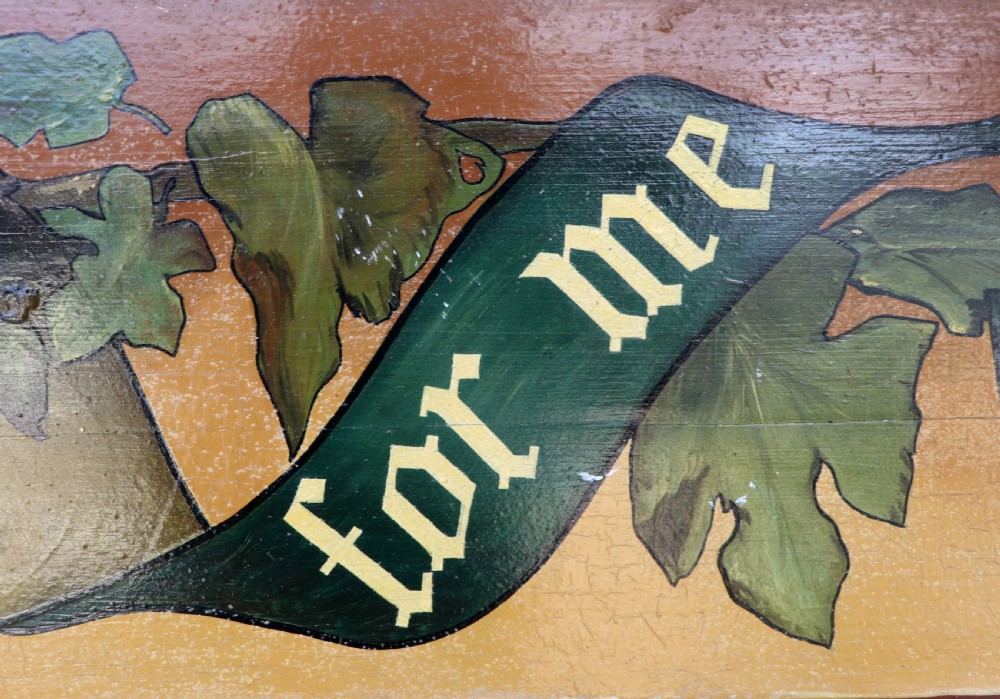 A  lovely 19th Century beautiful hand painted wooden wall mounted panel. View XVI