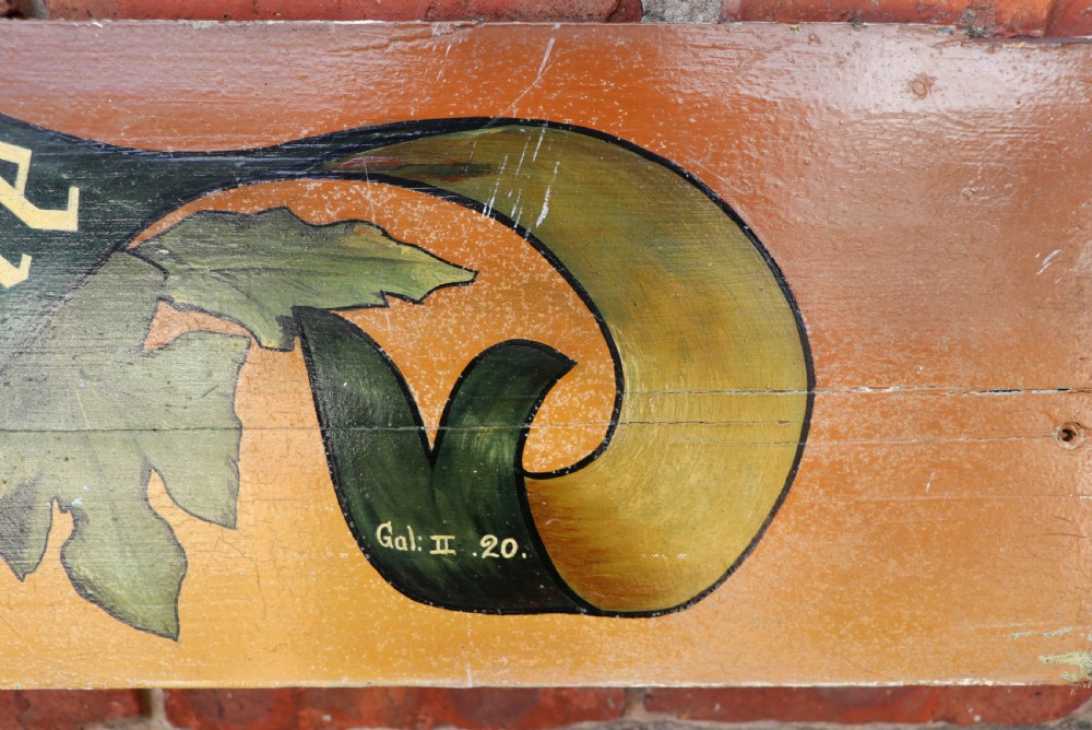 A  lovely 19th Century beautiful hand painted wooden wall mounted panel. View XVII