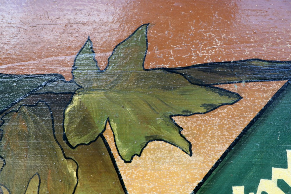 A  lovely 19th Century beautiful hand painted wooden wall mounted panel. View XX