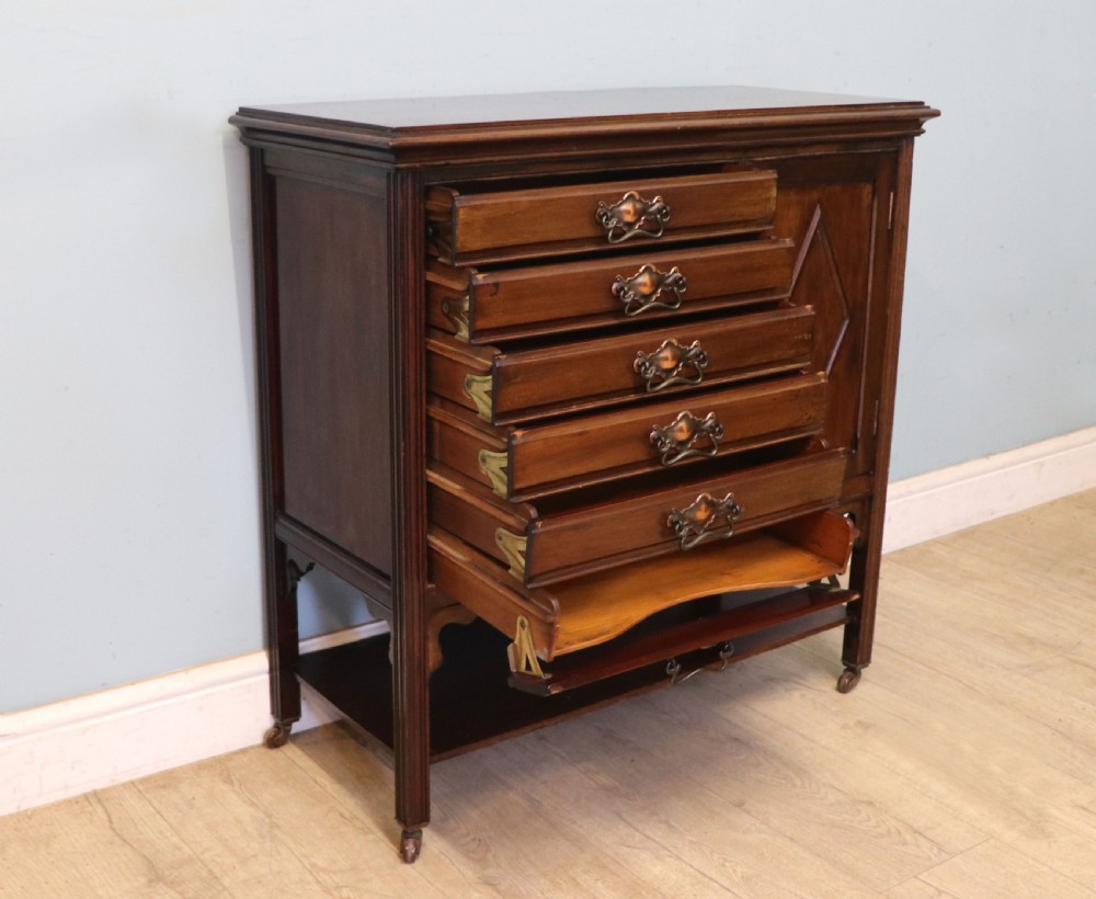 A lovely late Victorian music cabinet!  View XIII