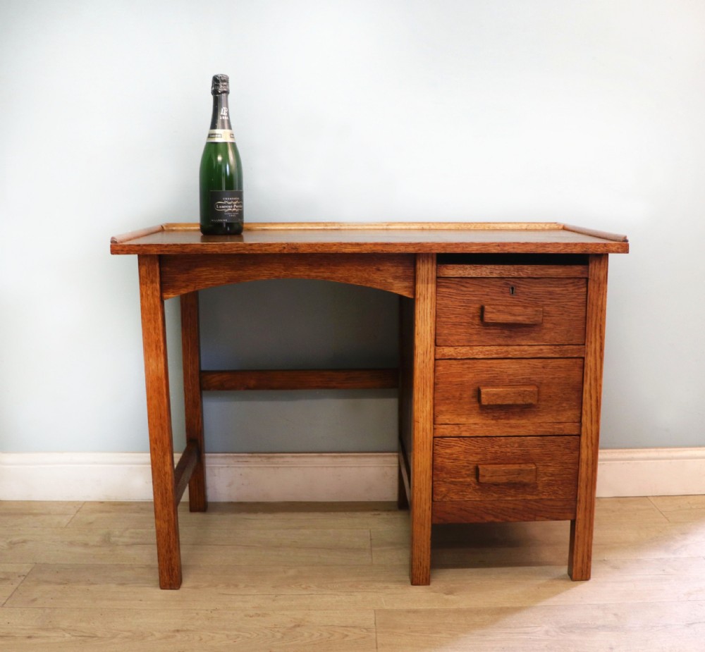 A vintage oak child’s desk. View II