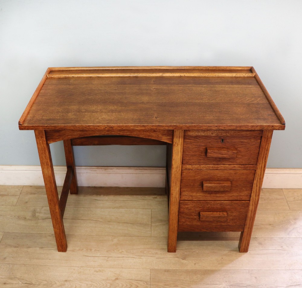A vintage oak child’s desk. View III