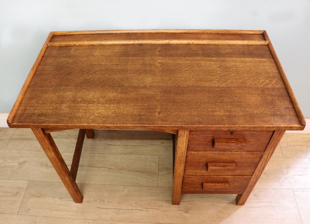 A vintage oak child’s desk. View X