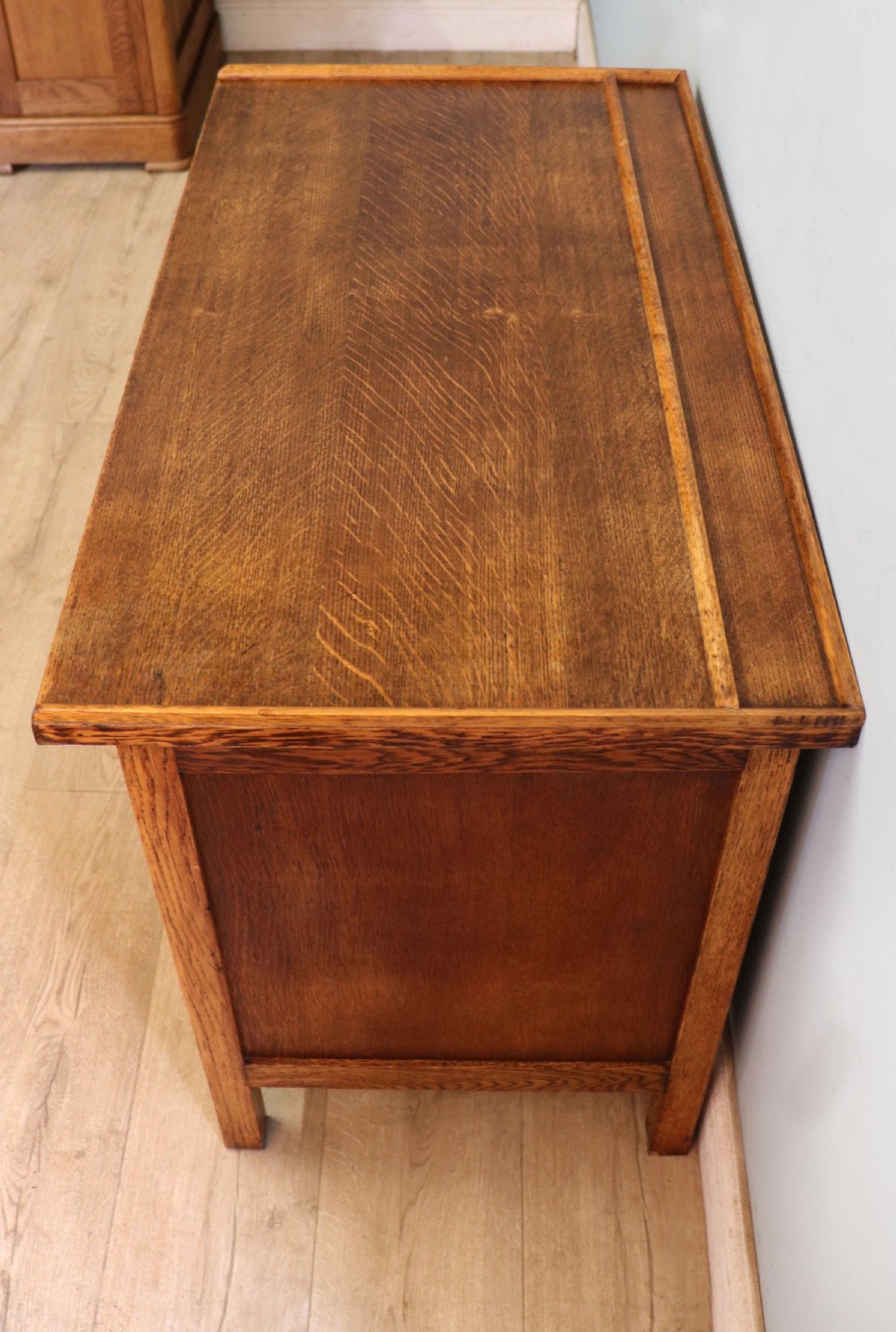 A vintage oak child’s desk. View XI